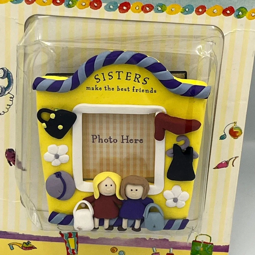 Vintage Mini Picture Frame Collection Photo Holder sisters magnetic‎ 1999